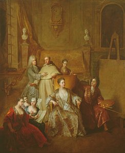 アーティストとその家族、1708年頃 作： Jean François de Troy